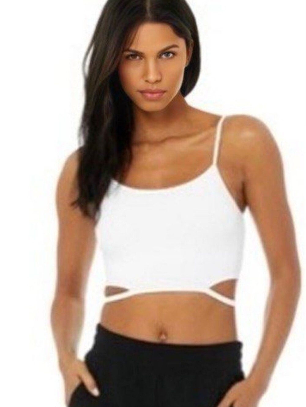 ALO Yoga White Cropped Camisole
